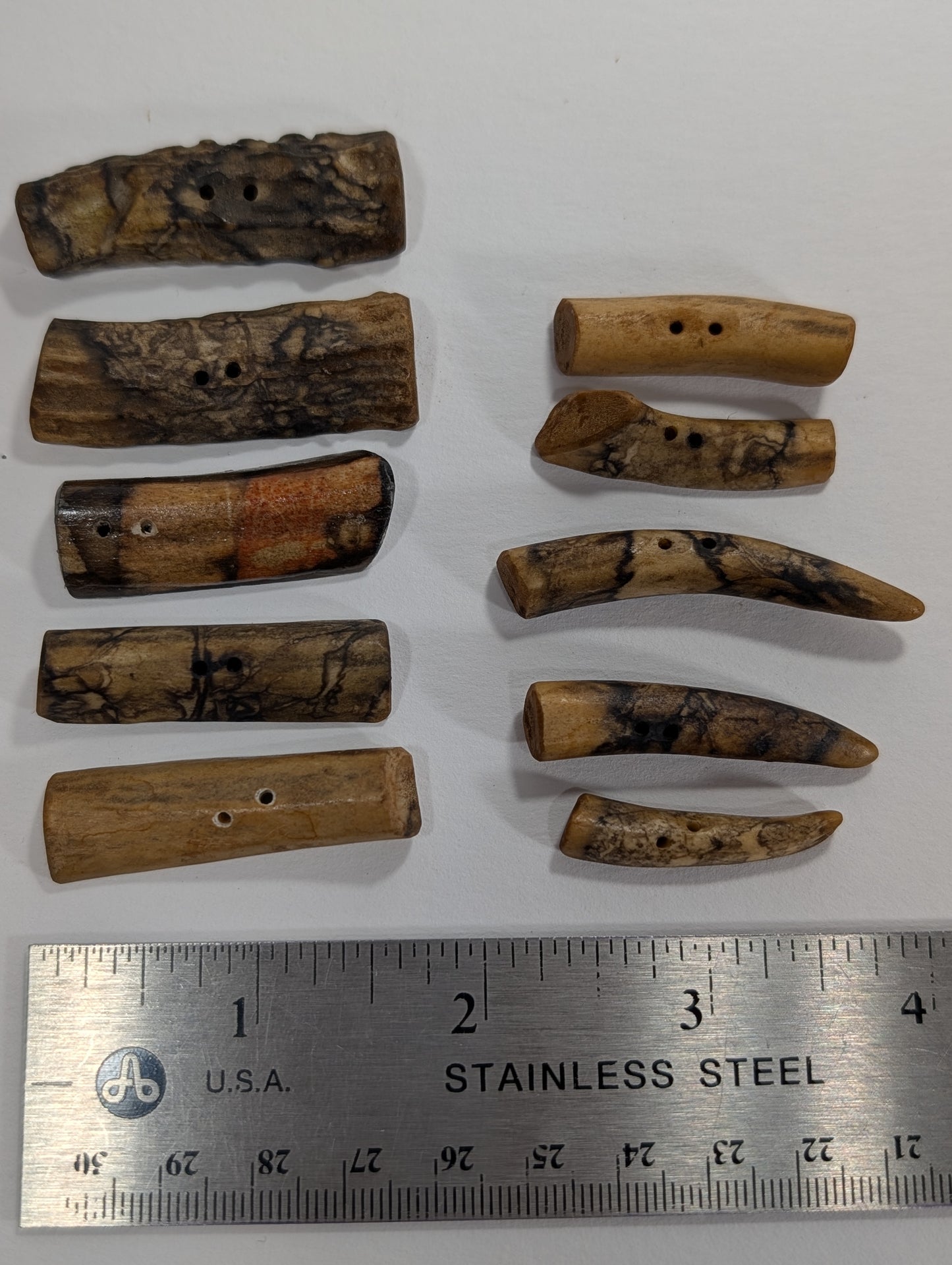 Naturally Dyed Antler Buttons