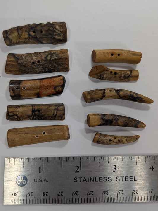 Naturally Dyed Antler Buttons